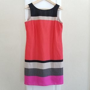 Melonie T Sleeveless Colorblock Lightweight Sheath Dress size 6